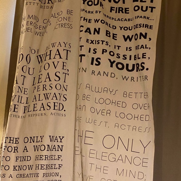 Other - Inspirational Quote Curtains - RARE (set of 3 panels)